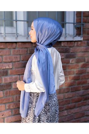 شال آبی زنانه شیفون nacar çarşı - کد 896349792