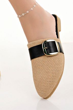 دمپائی مشکی زنانه چرم مصنوعی Modafırsat - کد 896353846