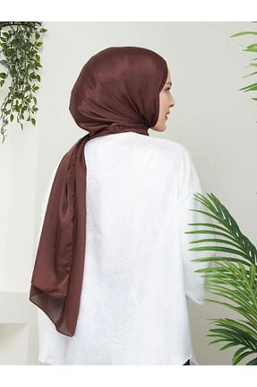 شال قهوه ای زنانه شیفون nacar çarşı - کد 896349777