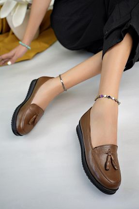 کفش کژوال قهوه ای زنانه چرم خالص Diego Carlotti - کد 860679643