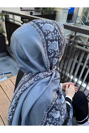 روسری طوسی پنبه ای cilekscarf - کد 896352455