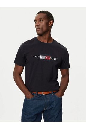تیشرت سرمه ای مردانه اورسایز Tommy Hilfiger - کد 871439248