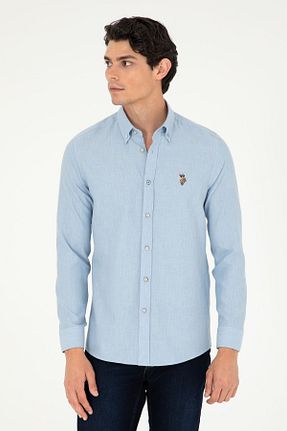 پیراهن آبی مردانه اسلیم فیت U.S. Polo Assn. - کد 896773414