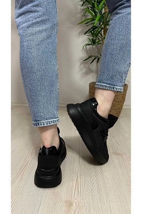 کفش اسنیکر مشکی زنانه بند دار RİVOLİ - کد 772636254