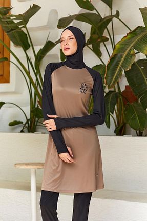 مایو حجاب قهوه ای زنانه ROZAMAY - کد 897605690