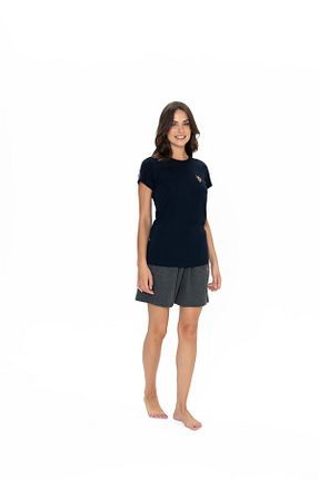 ست لباس راحتی سرمه ای زنانه ساده U.S. Polo Assn. - کد 896486403