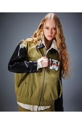 کت سبز زنانه رگولار Twist - کد 896546394