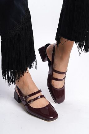 کفش پاشنه بلند کلاسیک زرشکی زنانه چرم مصنوعی Bak Store - کد 793491629