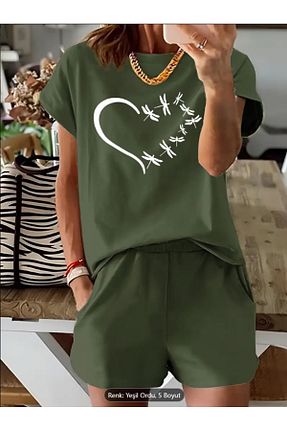 ست بالاتنه و پائین تنه خاکی زنانه بافت Derays - کد 896543162