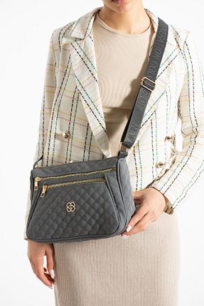 کیف دوشی طوسی زنانه چرم مصنوعی Kaya Bag - کد 896564895