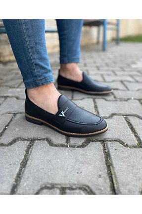 کفش کژوال متالیک مردانه چرم مصنوعی AYHİRASHOES - کد 809708194