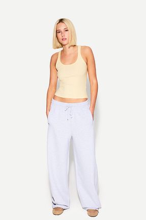 تیشرت زرد زنانه یقه دگاژه Bershka - کد 896563572