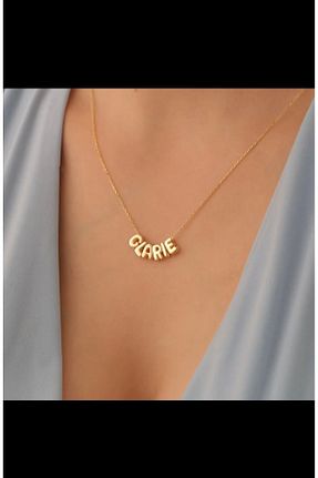 گردنبند جواهر زرد زنانه برنجی Karem Jewellery - کد 886159752