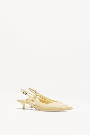 کفش پاشنه بلند کلاسیک زرد زنانه پلی اورتان Bershka - کد 896527333