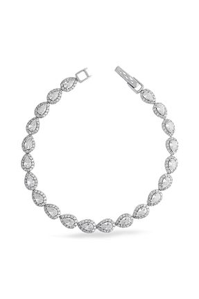 دستبند نقره سفید زنانه 925 عیار Silveranka - کد 646809442