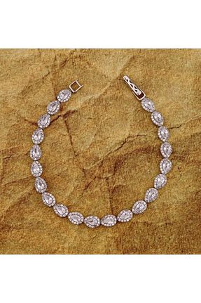 دستبند نقره سفید زنانه 925 عیار Silveranka - کد 646809442