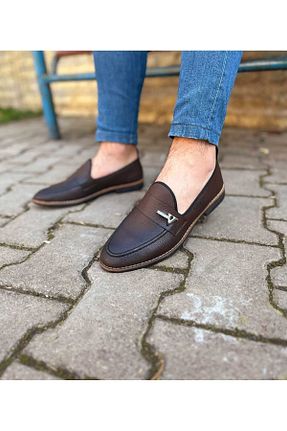 کفش کژوال متالیک مردانه چرم مصنوعی AYHİRASHOES - کد 809347507