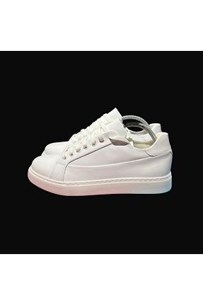 کفش اسنیکر سفید مردانه بند دار cappiiman - کد 896582525