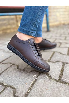 کفش کژوال قهوه ای مردانه چرم مصنوعی AYHİRASHOES - کد 637836738
