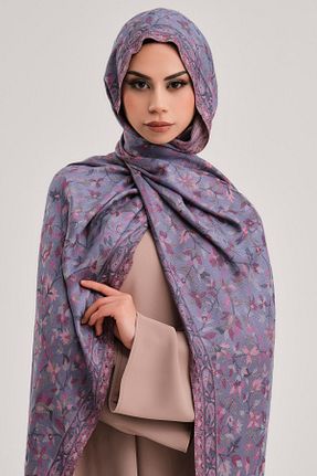 شال سرمه ای زنانه کشمیر ELF PRIVE - کد 896582072
