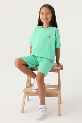 ست بالاتنه و پائین تنه سبز بچه گانه تریکو U.S. Polo Assn. - کد 804773558
