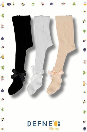جوراب مشکی بچه گانه پنبه - الاستین Defne Baby - کد 815480126