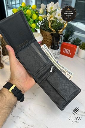 کیف پول مشکی مردانه ابعاد کوچک clawleather - کد 896587969