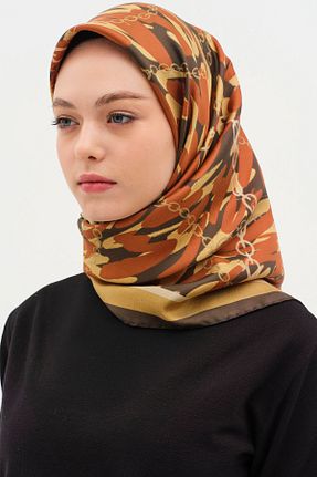 روسری نارنجی 90 x 90 Tuğba - کد 896589217