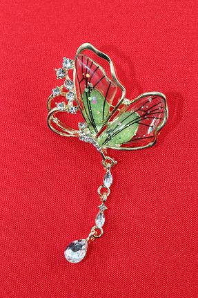سنجاق سینه سبز زنانه فلزی KEEBA - کد 896600908