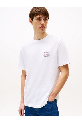 تیشرت طلائی مردانه یقه دوچرخه Tommy Hilfiger - کد 896618438