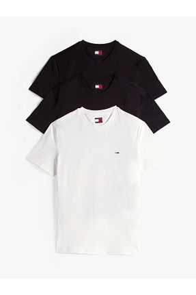 تیشرت سفید مردانه یقه دانتل Tommy Hilfiger - کد 896608596