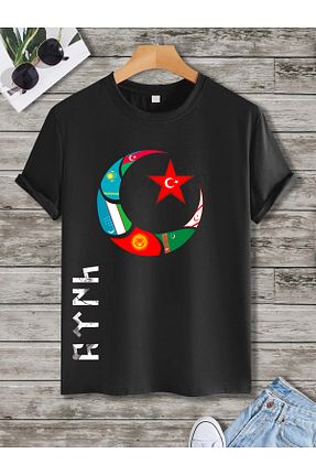 تیشرت مشکی زنانه رگولار BADAT TEKSTİL - کد 896611646