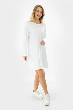 لباس سفید زنانه بافتنی Almila - کد 816743408