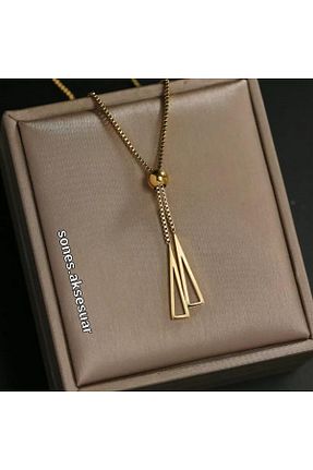 گردنبند استیل ( فولاد ) طلائی زنانه استیل (فولاد) SONES - کد 770871798