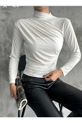 بلوز سفید زنانه ساده Butik - کد 896667275