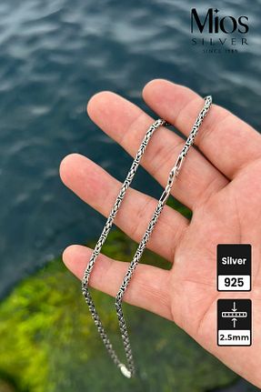 گردنبند نقره مردانه 925 عیار Mios Silver - کد 884312538