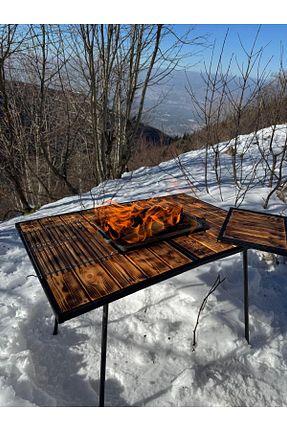 میز کمپ قهوه ای فلزی TIDY OUTDOOR - کد 841447987