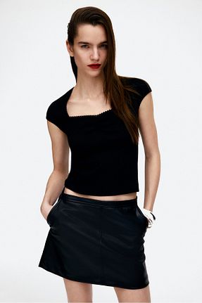 بادی مشکی زنانه یقه قلبی H&M - کد 896068874