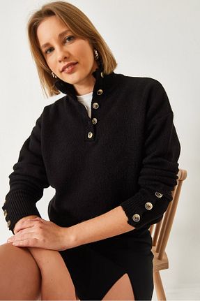 پلیور مشکی زنانه ساده Bianco Lucci - کد 896721841