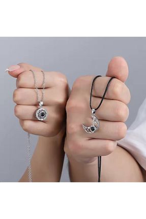 گردنبند جواهر طوسی زنانه استیل ضد زنگ Ervalina - کد 896750688