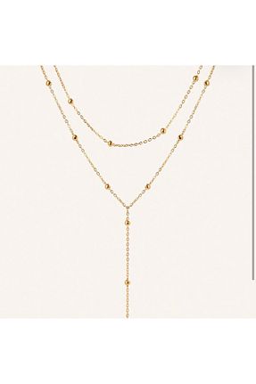 گردنبند استیل ( فولاد ) زرد استیل ضد زنگ Hoop jewelery - کد 896754785