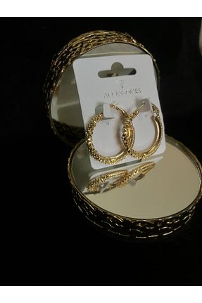 گوشواره استیل (فولاد) طلائی زنانه استیل (فولاد) ABLENZED - کد 896755767