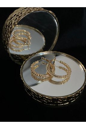 گوشواره استیل (فولاد) طلائی زنانه استیل (فولاد) ABLENZED - کد 896755767