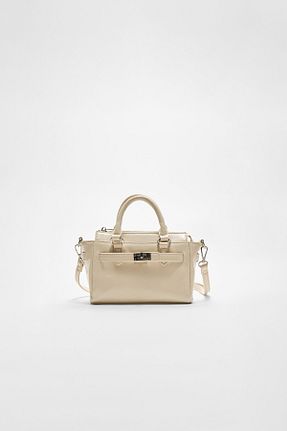 کیف دوشی نباتی زنانه پلی اورتان Stradivarius - کد 896769352