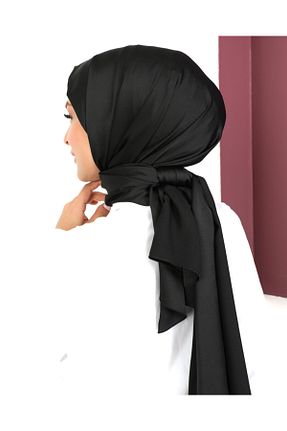 شال مشکی زنانه میکرو ساتن nacar çarşı - کد 896781782