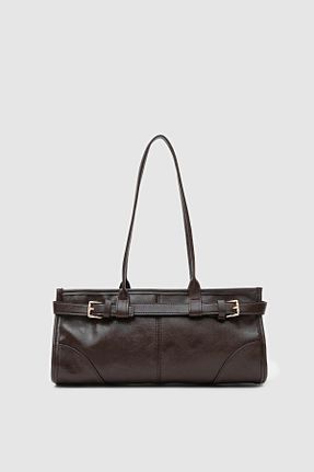 کیف دوشی قهوه ای زنانه چرم مصنوعی Shule Bags - کد 896778835