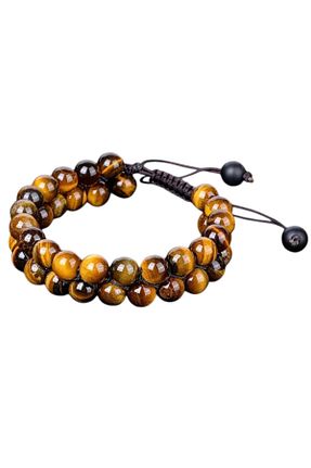 دستبند جواهر قهوه ای زنانه سنگ طبیعی NBS Beautiful Naturel Stones - کد 896785316