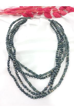 گردنبند جواهر خاکی زنانه منجق İPAR AKSESUAR - کد 896777500