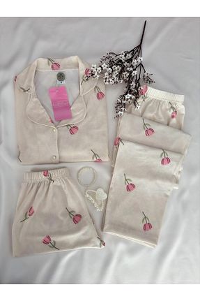 ست لباس راحتی صورتی زنانه پلنگی MH Moony Homewears - کد 896811462