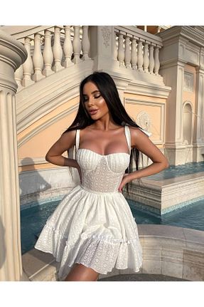 لباس سفید زنانه بافتنی Diviny - کد 896830424